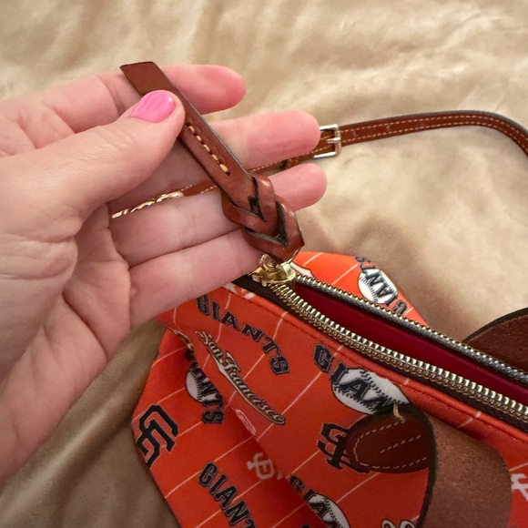 Dooney & Bourke San Francisco Giants Orange Tote Bag Purse Leather Trim - Picture 4 of 10
